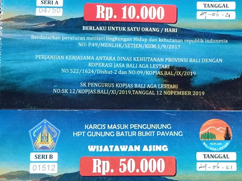 Tiket Masuk Gunung Batur